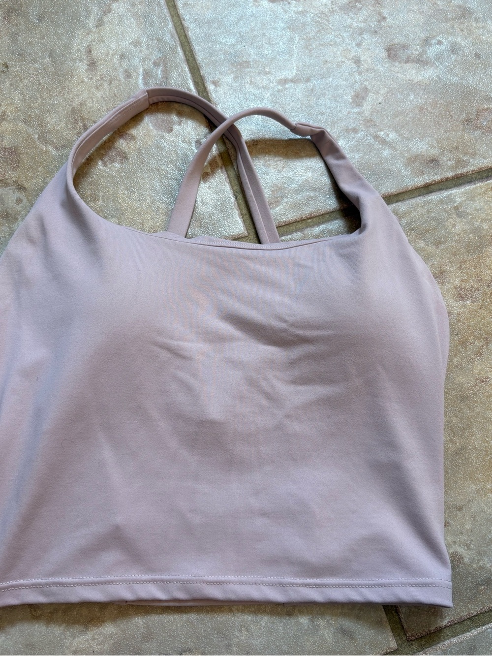 HALARA Dusty Rose Double-Strap Cropped Tank